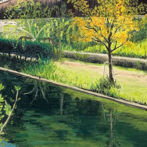Sake Brewery In Fushimi - Oil Painting - Artezaar.com Online Art Gallery