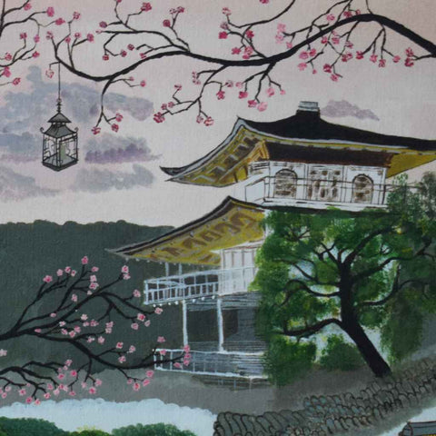 Sakura Scrolls II Acrylic Painting Buy Now on Artezaar.com Online Art Gallery Dubai UAE