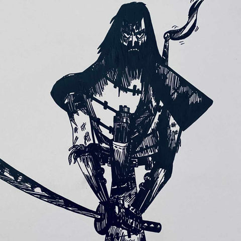 Samurai Jack Sketch Buy Now on Artezaar.com Online Art Gallery Dubai UAE
