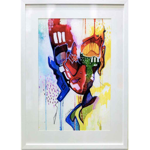 Savant's Gaze Mixed Media Painting Buy Now on Artezaar.com Online Art Gallery Dubai UAE