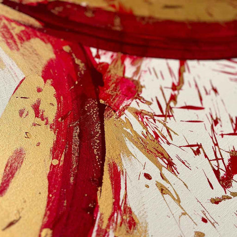 Scarlet Fury Abstract Acrylic Painting Buy Now on Artezaar.com Online Art Gallery Dubai UAE
