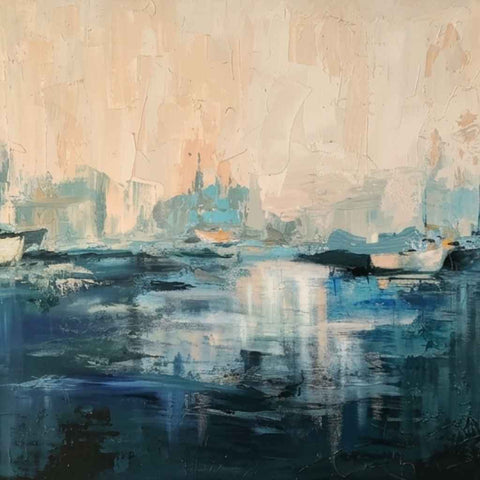 Sea In Calm Oil Painting Buy Now on Artezaar.com Online Art Gallery Dubai UAE
