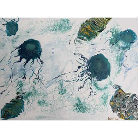Seafeeling Abstract Acrylic Painting Buy Now on Artezaar.com Online Art Gallery Dubai UAE