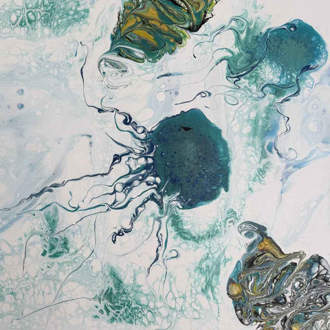 Seafeeling Abstract Acrylic Painting Buy Now on Artezaar.com Online Art Gallery Dubai UAE