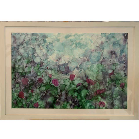 Secret Garden 1 Abstract Mixed Media Painting Buy Now on Artezaar.com Online Art Gallery Dubai UAE