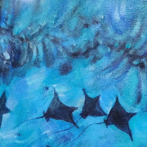 Shadows In The Blue - Acrylic Painting - Artezaar.com Online Art Gallery
