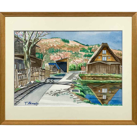 Shirakawa-go Watercolor Painting Buy Now on Artezaar.com Online Art Gallery Dubai UAE
