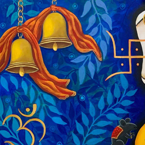 Shurpkarna - The Divine Ganesha Fine Acrylic painting Buy Now on Artezaar.com Online Art Gallery Dubai UAE