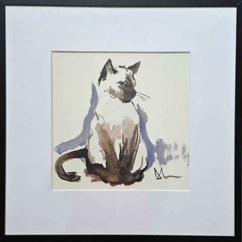 Siamese Cat Oil Painting Buy Now on Artezaar.com Online Art Gallery Dubai UAE