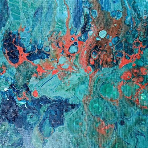 Silent Eruption: A Journey of Inner Calm Acrylic Painting Buy Now on Artezaar.com Online Art Gallery Dubai UAE