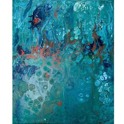 Silent Eruption: A Journey of Inner Calm Acrylic Painting Buy Now on Artezaar.com Online Art Gallery Dubai UAE