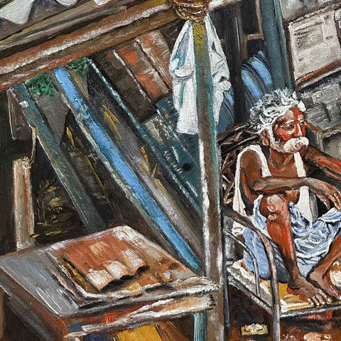 Silent Stories - Oil Painting - Artezaar.com Online Art Gallery