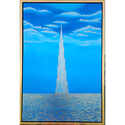 Silver Strategy Acrylic Painting Buy Now on Artezaar.com Online Art Gallery Dubai UAE