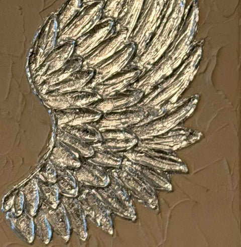 Silver Wings Acrylic Painting Buy Now on Artezaar.com Online Art Gallery Dubai UAE