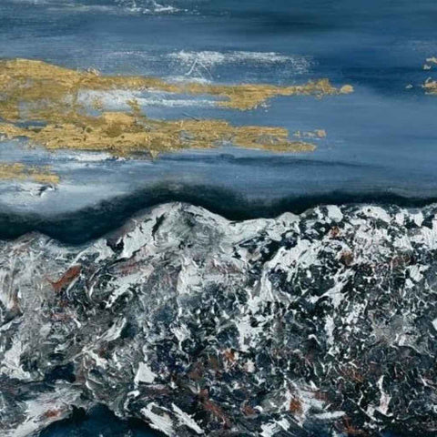 Sky Fall Mixed Media Painting Buy Now on Artezaar.com Online Art Gallery Dubai UAE