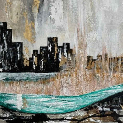 Skylines Mirage Acrylic Painting Buy Now on Artezaar.com Online Art Gallery Dubai UAE