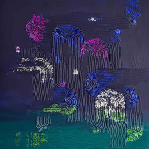 Skylure Mixed Media Painting Buy Now on Artezaar.com Online Art Gallery Dubai UAE