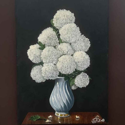Snow Flowers Oil Painting Buy Now on Artezaar.com Online Art Gallery Dubai UAE