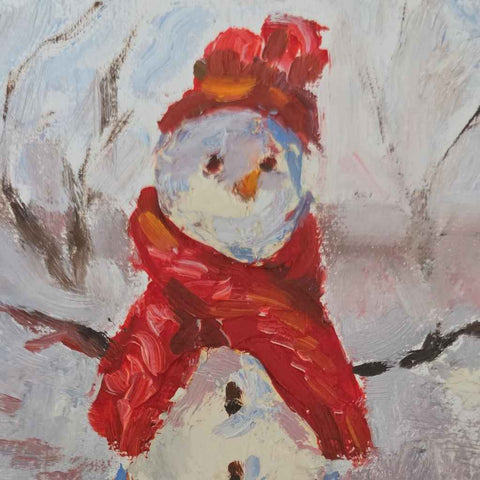 Snowman Oil Painting Buy Now on Artezaar.com Online Art Gallery Dubai UAE