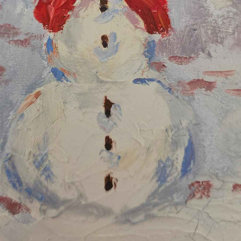 Snowman Oil Painting Buy Now on Artezaar.com Online Art Gallery Dubai UAE
