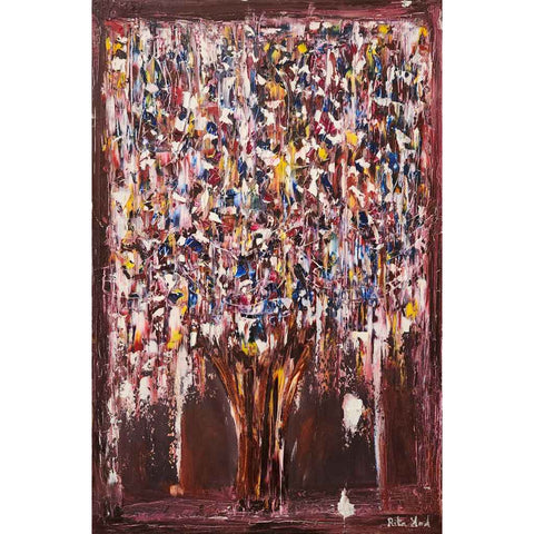 Snowy Tree Abstract Oil Painting Buy Now on Artezaar.com Online Art Gallery Dubai UAE
