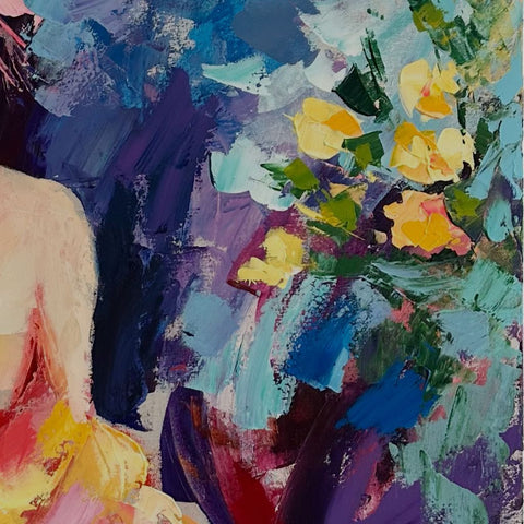 Solitude in Bloom - Acrylic Painting - Artezaar.com Online Art Gallery
