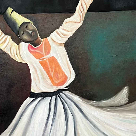 Soulful Swirls Oil Painting Buy Now on Artezaar.com Online Art Gallery Dubai UAE