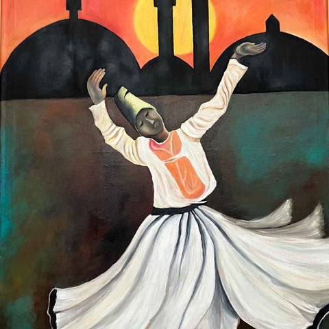 Soulful Swirls Oil Painting Buy Now on Artezaar.com Online Art Gallery Dubai UAE