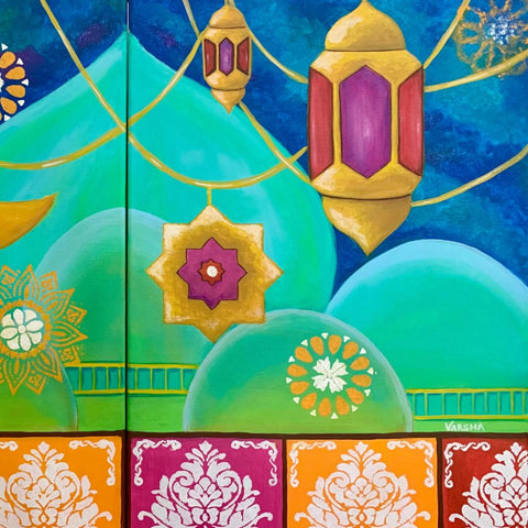 Spreading Happiness Acrylic Painting Buy Now on Artezaar.com Online Art Gallery Dubai UAE