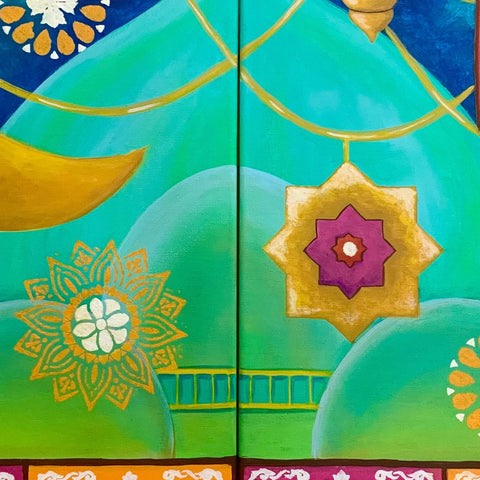 Spreading Happiness Acrylic Painting Buy Now on Artezaar.com Online Art Gallery Dubai UAE