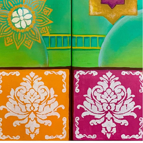 Spreading Happiness Acrylic Painting Buy Now on Artezaar.com Online Art Gallery Dubai UAE