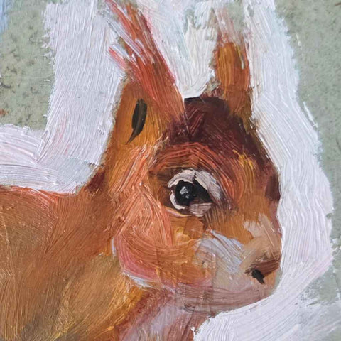 Squirrel Oil Painting Buy Now on Artezaar.com Online Art Gallery Dubai UAE