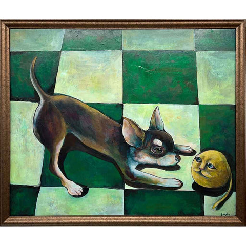 Starting-Out Game Acrylic Painting Buy Now on Artezaar.com Online Art Gallery Dubai UAE