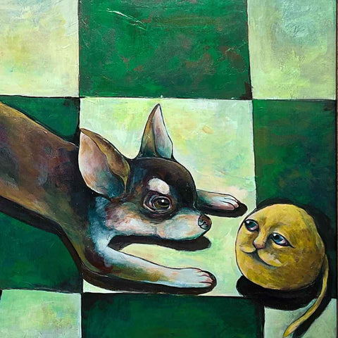Starting-Out Game Acrylic Painting Buy Now on Artezaar.com Online Art Gallery Dubai UAE