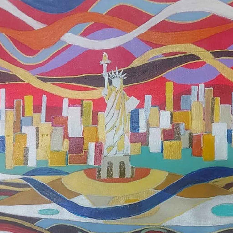 Staten Island Acrylic Painting Buy Now on Artezaar.com Online Art Gallery Dubai UAE