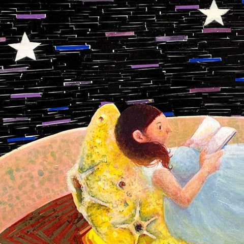 Staying Up Late - Acrylic Painting - Artezaar.com Online Art Gallery