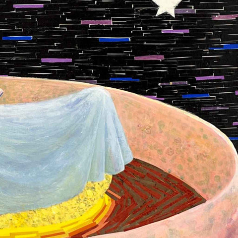 Staying Up Late - Acrylic Painting - Artezaar.com Online Art Gallery