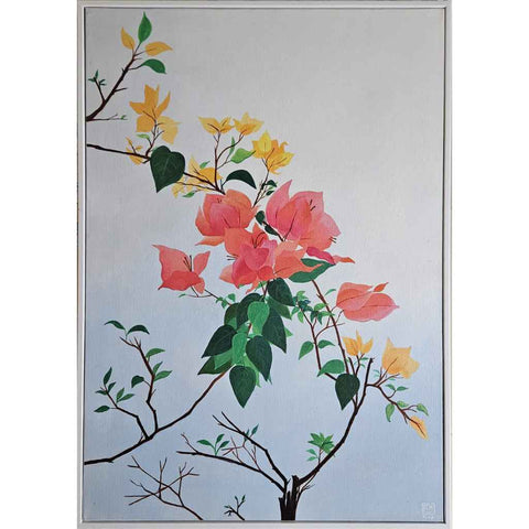 Stillness Beneath The Morning Sky - Acrylic Painting - Artezaar.com Online Art Gallery