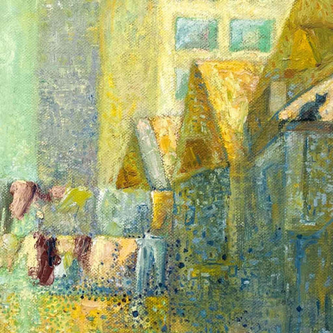 Street Corner - Oil Painting - Artezaar.com Online Art Gallery