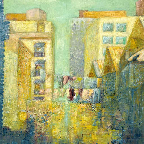 Street Corner - Oil Painting - Artezaar.com Online Art Gallery