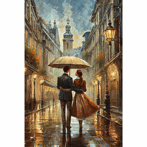 Stroll On European Street Digital Art Print Buy Now on Artezaar.com Online Art Gallery Dubai UAE