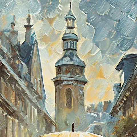 Stroll On European Street Digital Art Print Buy Now on Artezaar.com Online Art Gallery Dubai UAE