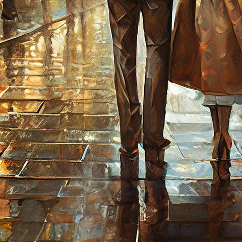 Stroll On European Street Digital Art Print Buy Now on Artezaar.com Online Art Gallery Dubai UAE