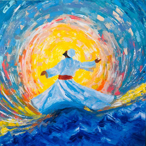 Sufi Abstract Acrylic Painting Buy Now on Artezaar.com Online Art Gallery Dubai UAE
