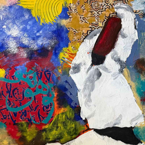 Sufi Collection II Mixed Media Painting Buy Now on Artezaar.com Online Art Gallery Dubai UAE