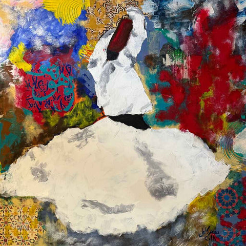 Sufi Collection II Mixed Media Painting Buy Now on Artezaar.com Online Art Gallery Dubai UAE