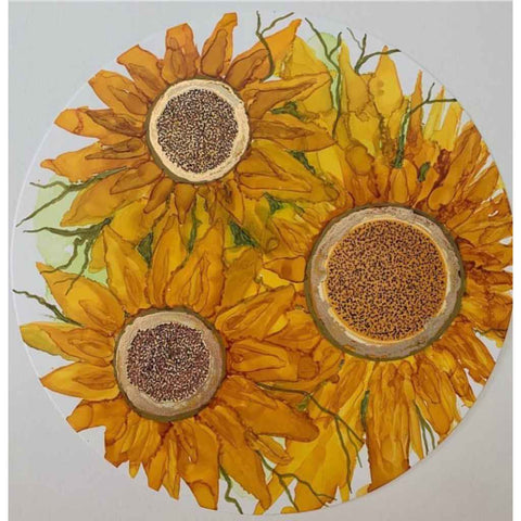 Sunflower - Alcohol Inks Painting - Artezaar.com Online Art Gallery