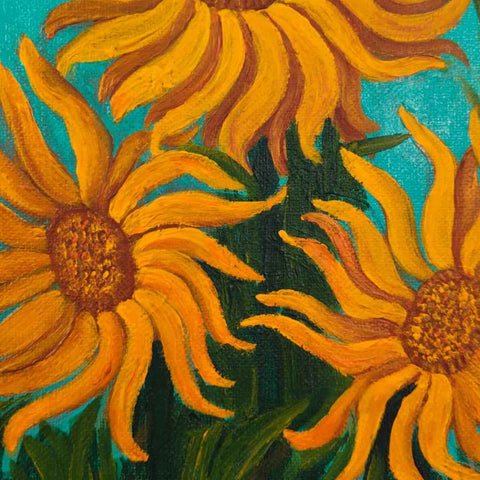 Sunflower Blossoms - Acrylic Painting - Artezaar.com Online Art Gallery
