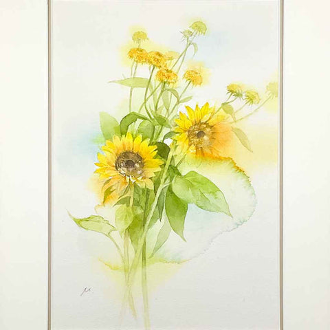 Sunflower - Watercolor Painting - Artezaar.com Online Art Gallery