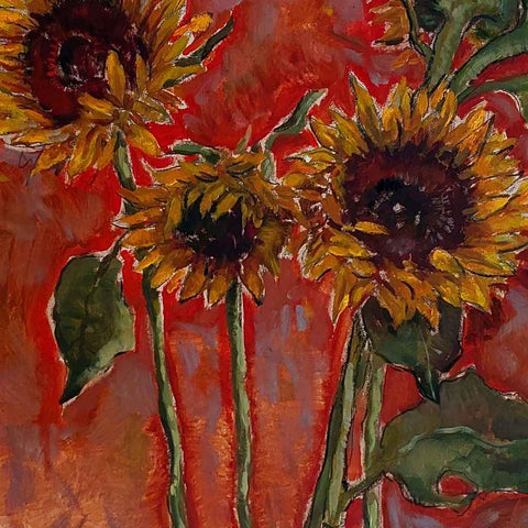 Sunflowers at noon Fine Oil Painting Buy Now on Artezaar.com Online Art Gallery Dubai UAE